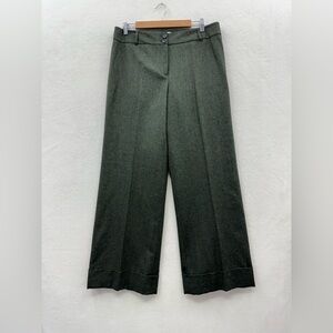 Ann Taylor Loft Women’s 12 Wool Blend Wide Leg Trousers Cuffed Lined